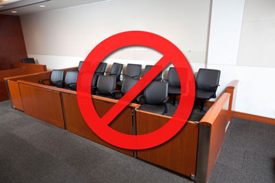 image of court room jury box